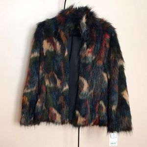 New Wallflower multicolor faux-fur coat